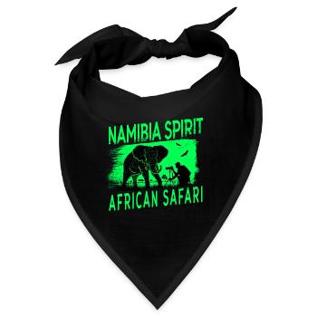 Namibia Afrika Safari Design - Bandana - Schwarz - Vorne