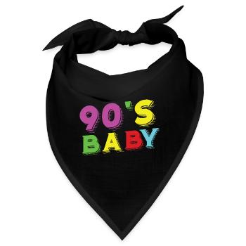 90S Baby 90S Kostüm Nostalgie - Bandana - Schwarz - Vorne