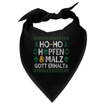 HO-HO HOPFEN UND MALZ GOTT ERHALTS WEIHNACHTSPULLI - Bandana - Schwarz - Vorne