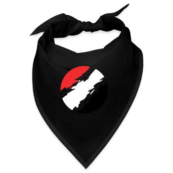 Jemen Fahne Flagge Kreis - Bandana - Schwarz - Vorne