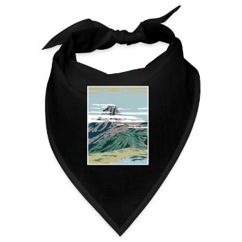 Pyrenäen Nationalpark WPA Poster Art Deco - Bandana - Schwarz - Vorne