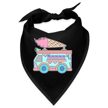 Kids Eiscreme - Bandana - Schwarz - Vorne