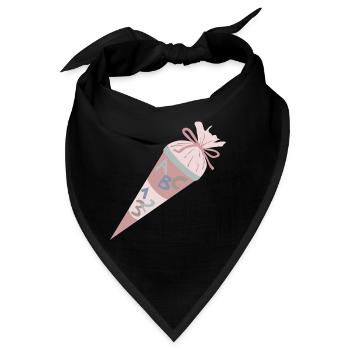 Schultüte Rosa - Bandana - Schwarz - Vorne