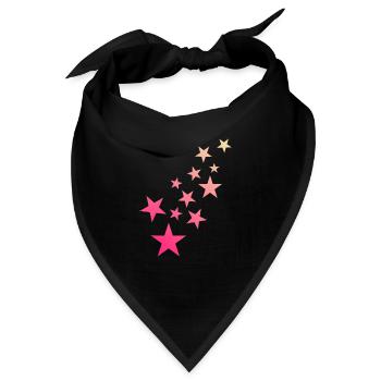 Stern Sternchen Muster Sternenhimmel - Bandana - Schwarz - Vorne