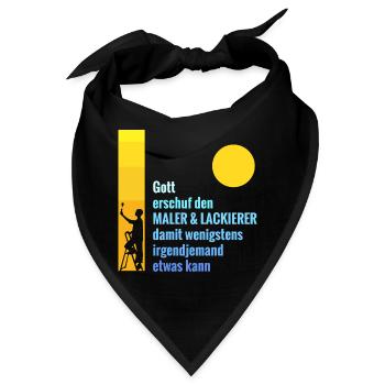 Stolzer Maler Spruch für Maler und Lackierer - Bandana - Schwarz - Vorne