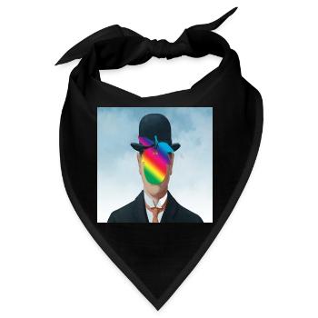 Regenbogen Apfel-Mann - Bandana - Schwarz - Vorne