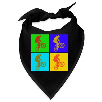 BMX Pop Art  - Bandana - Schwarz - Vorne