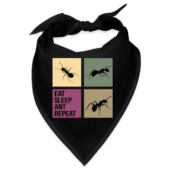 ameise repeat antityp retro ant ants ameisen anti - Bandana - Schwarz - Vorne