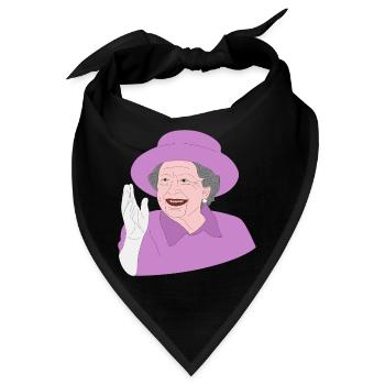 Königin Elisabeth II. winkt zum 70. Kronjubiläum - Bandana - Schwarz - Vorne