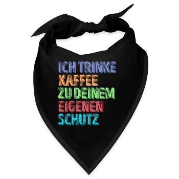 Kaffeeliebhaber Statement Kaffeetrinker Kaffee - Bandana - Schwarz - Vorne