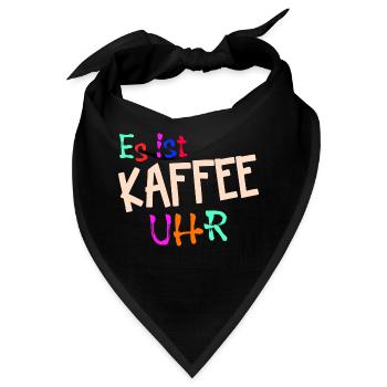 Kaffeeliebhaber Kaffeetrinker Kaffe Statement - Bandana - Schwarz - Vorne