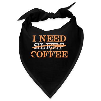 Kaffeeliebhaber Statement Koffee Kaffee Müdigkeit - Bandana - Schwarz - Vorne