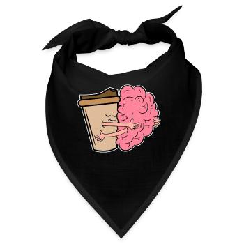 Kaffee Trinken Kaffeeliebhaber Kaffeetrinker - Bandana - Schwarz - Vorne