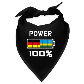 Deutschland und Ruanda Power 100% - Bandana - Schwarz - Vorne