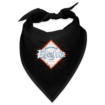 Elche Spanien Stadt Skyline Heimat Liebe Urlaub - Bandana - Schwarz - Vorne