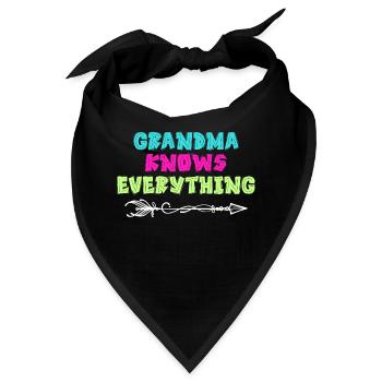 Oma Großmutter Alte Frau Seniorin Statement - Bandana - Schwarz - Vorne