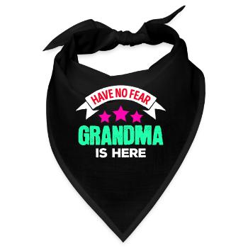 Lieblingsoma Oma Großmutter Pensionistin Statement - Bandana - Schwarz - Vorne