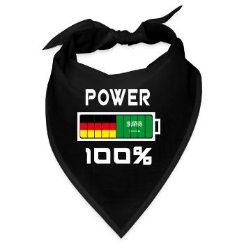 Deutschland und Saudi Arabien Power 100% - Bandana - Schwarz - Vorne