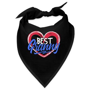 Beste Oma Großmutter Großmama Gratuliere Statement - Bandana - Schwarz - Vorne