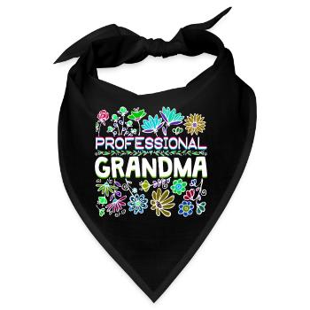 Großmama Spruch Großmutter Oma Ruhestand - Bandana - Schwarz - Vorne