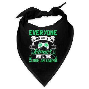 Zombie Apokalypse Gaming Geschenkidee - Bandana - Schwarz - Vorne