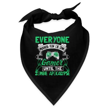 Zombie Apokalypse Gaming Epidemie Geschenk - Bandana - Schwarz - Vorne
