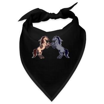 Pferdenarr Galopp Pferdeliebe Islandpferde - Bandana - Schwarz - Vorne