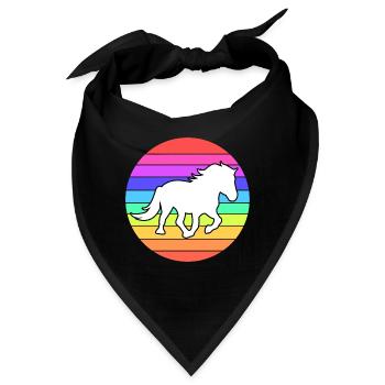 Pferde Pferdenarr Haflinger Galopp Islandpferde - Bandana - Schwarz - Vorne