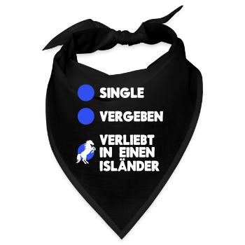 Pferde Humorvoll Statement Islandpferde Pferdefan - Bandana - Schwarz - Vorne