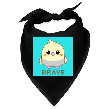 Nymphensittich, niedlicher Papagei, brave - Bandana - Schwarz - Vorne