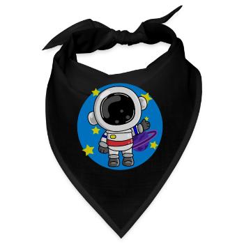 Astronaut, Kosmos, Spaceman - Bandana - Schwarz - Vorne