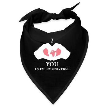 Liebe dich für immer - Bandana - Schwarz - Vorne