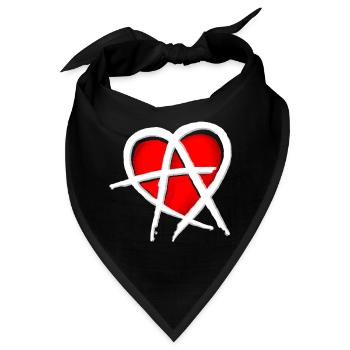 Anarchy & Love - Bandana - Schwarz - Vorne