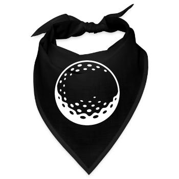 Golf Ball Golfer Cup Symbol Club - Bandana - Schwarz - Vorne