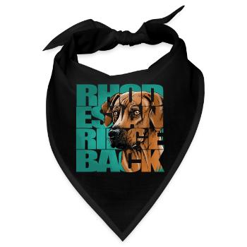 Rhodesian Ridgeback - Bandana - Schwarz - Vorne