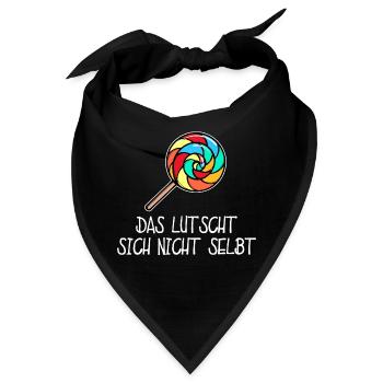 Bonbon Statement Süßigkeiten Lecker Zucker - Bandana - Schwarz - Vorne