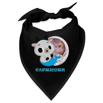Steinbock-Meeresziege - Bandana - Schwarz - Vorne