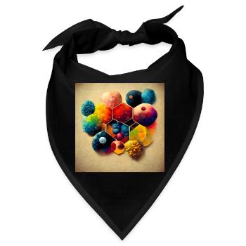Ein Puzzle mit Molekülen - Bandana - Schwarz - Vorne