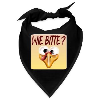 Wie bitte, Hühner - Bandana - Schwarz - Vorne