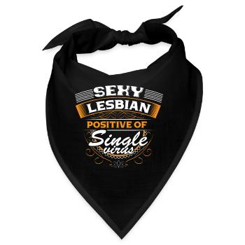 Lesbisch Single LGBT Partnerschaft Geschenkidee - Bandana - Schwarz - Vorne