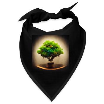 Baum des Lebens Fotorealistisch - Bandana - Schwarz - Vorne