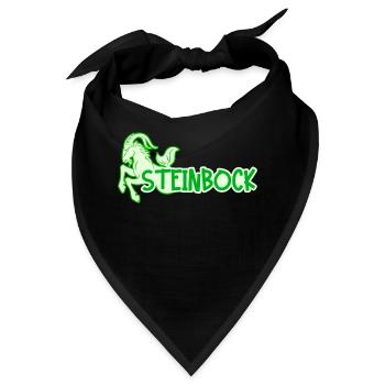 Horoskop Steinbock Esoterik Aberglaube Tierkreis - Bandana - Schwarz - Vorne