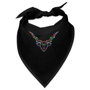 Konstellation Horoskop Galaxie Himmel Steinbock - Bandana - Schwarz - Vorne