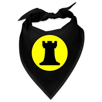 Schachfigur Turm - Bandana - Schwarz - Vorne