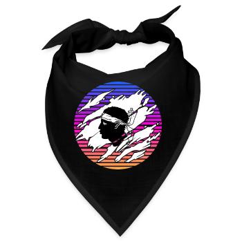 Korsika Reise - Bandana - Schwarz - Vorne