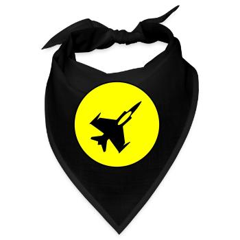 Flugzeug jet symbol - Bandana - Schwarz - Vorne