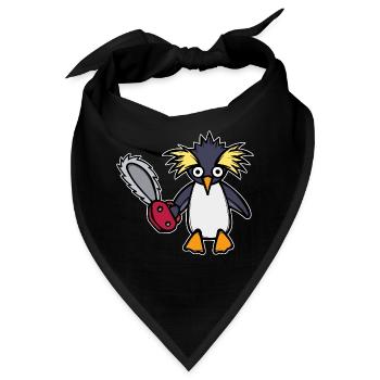 Vogel Pinguin Tier Zoo Seevogel Arktis - Bandana - Schwarz - Vorne