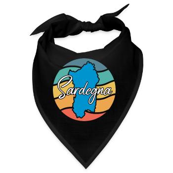 Sardinien Retro - Bandana - Schwarz - Vorne