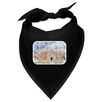 Peking China Aquarell Skizze Illustration - Bandana - Schwarz - Vorne