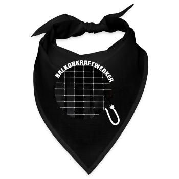 Balkonkraftwerker PV Anlage Stromerzeuger Umwelt - Bandana - Schwarz - Vorne
